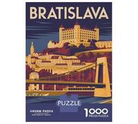 Rompecabezas De 1000 Piezas para Adolescentes Bratislava Cityscape Travel Rompecabezas De Juguete para Decoración De Pared Desafío Difícil Regalo De Cumpleaños, Regalos, 52x38cm/1000pcs
