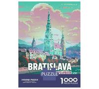 Rompecabezas De 1000 Piezas para Adolescentes Bratislava Slovakia Mosaic Art Rompecabezas para Adultos Juego De Ingenio Ensamblaje De Patrones Desafiante De Completar 52x38cm/1000pcs