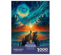 Rompecabezas De 1000 Piezas para Adolescentes Bridge to Ocean Painting Rompecabezas Juegos Divertidos Regalos para Mujeres Cumpleaños Y Navidad 38x26cm/1000pcs