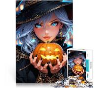 Rompecabezas de 1000 Piezas para Adolescentes Brin - La Bruja de Halloween Diversión Familiar Toda la Familia. 75x50cm