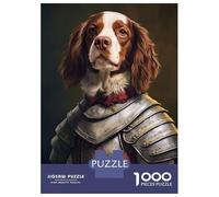 Rompecabezas De 1000 Piezas para Adolescentes Brittany Spaniel Dog in Armor Rompecabezas para Adultos Juegos Relajantes Arte De Pared Diversión En Casa Actividades, 52x38cm/1000pcs