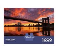 Rompecabezas De 1000 Piezas para Adolescentes Brooklyn Bridge Sunset-3 Rompecabezas para Adultos Juegos Relajantes Pero Divertidos Y Humorísticos 38x26cm/1000pcs