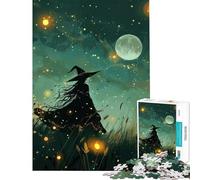 Rompecabezas de 1000 Piezas para Adolescentes Bruja Entre luciérnagas Juguetes educativos Juego Familiar para divertirse en Familia Gran Regalo para los Amantes de los Juegos (Tamaño 38x26cm)