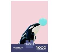 Rompecabezas De 1000 Piezas para Adolescentes Bubble Gum Animal Whale Rompecabezas para Adolescentes Juguetes DIY Análisis Y Lógica para Cumpleaños, Navidad 52x38cm/1000pcs