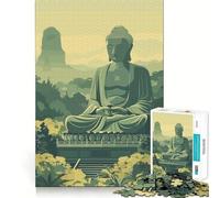 Rompecabezas de 1000 Piezas para Adolescentes Buda en el Valle,Arte Zen,diseño de Corte preciso,Juego cognitivo,Regalo para Momentos de Juego tranquilos,decoración navideña (38x52cm)