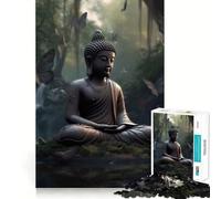 Rompecabezas de 1000 Piezas para Adolescentes Buda,Mariposa,Zen,Ajuste, Juego,Desarrollo Mental,diversión,Ocio,Navidad,hogar,Arte (38x26cm)