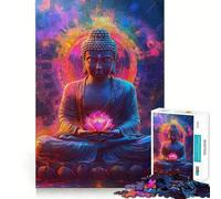 Rompecabezas de 1000 Piezas para Adolescentes Buda meditando,Juego de Bordes limpios,Juguete de Desarrollo cognitivo,Juego de Entretenimiento,Regalo de decoración navideña (50x75cm)