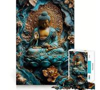 Rompecabezas de 1000 Piezas para Adolescentes Buda Tranquilo,Zen,kintsugi,Ajuste, Juego,Desarrollo Mental,diversión,Ocio,Tiempo Libre,Navidad,Arte para el hogar (38x26cm)