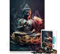 Rompecabezas de 1000 Piezas para Adolescentes Buda V Decoración de articulaciones ordenadas Juguete para ejercitar la Mente Juego para Relajarse Regalo Divertido de Navidad (50x75cm)