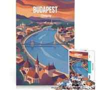 Rompecabezas de 1000 Piezas para Adolescentes, Budapest, Hungría, Juego de ingenio, Corte de precisión, cumpleaños y Navidad 38x26cm
