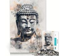 Rompecabezas de 1000 Piezas para Adolescentes Budas,Serenidad,Ajuste, Juego,concentración,diversión,Ocio,Tiempo Libre,decoración navideña para Pared (38x52cm)