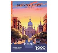 Rompecabezas De 1000 Piezas para Adolescentes Buenos Aires Cityscape Rompecabezas para Adolescentes Juegos Relajantes Decoración Juego Desafiante Regalos 52x38cm/1000pcs