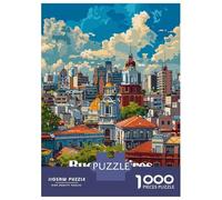 Rompecabezas De 1000 Piezas para Adolescentes Buenos Aires Cityscape Rompecabezas para Adultos Juguetes De Bricolaje Difícil Difícil Diversión En El Hogar Actividades, 38x26cm/1000pcs