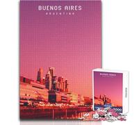 Rompecabezas de 1000 Piezas para Adolescentes Buenos Aires Diversión Familiar y Noche de Juegos Juguetes antiestrés difíciles Tamaño 50x75cm