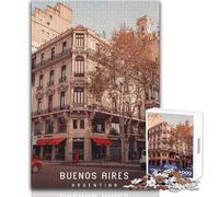 Rompecabezas de 1000 Piezas para Adolescentes Buenos Aires, Juego Educativo Familiar, desafío difícil, Regalo Divertido, tamaño 38x26cm