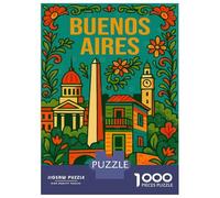 Rompecabezas De 1000 Piezas para Adolescentes Buenos Aires Travel Rompecabezas para Adultos Juguetes De Bricolaje Decoración del Hogar Juego Desafiante Regalos 52x38cm/1000pcs