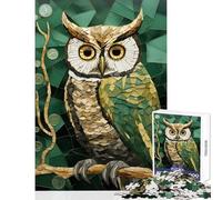 Rompecabezas de 1000 Piezas para Adolescentes búho Mosaico Arte Kentsugi Juguete Educativo Regalos de cumpleaños Juegos educativos Ayuda a ejercitar el Cerebro tamaño 38x52cm
