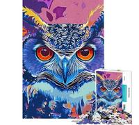 Rompecabezas de 1000 Piezas para Adolescentes Búho Naturaleza Rompecabezas para Adolescentes Mejora la Memoria Ayuda a ejercitar el Cerebro Juego Educativo Familiar 38x26cm