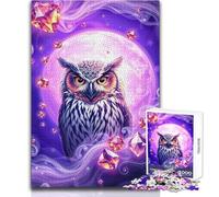 Rompecabezas de 1000 Piezas para Adolescentes, búho topacio, Stonimal, Ideal para aliviar el estrés, Actividad de Ocio, Juguete de Corte ultrapreciso, tamaño 50x75cm