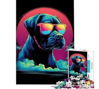 Rompecabezas de 1000 Piezas para Adolescentes Bulldog francés de Miami Vice Juguete Educativo e Intelectual Gran Regalo para cumpleaños (tamaño 75x50cm)
