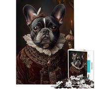 Rompecabezas de 1000 Piezas para Adolescentes Bulldog francés Rey del Renacimiento Ayuda a ejercitar el Cerebro Regalo de cumpleaños Juguete Decoración de Pared para Mayores de 14 años (50x75cm)