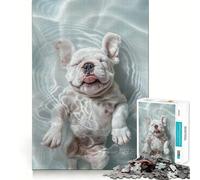Rompecabezas de 1000 Piezas para Adolescentes Bulldog Sharp Cut Craft Juego cognitivo Divertido Juego de Ocio Navidad Arte para el hogar (50x75cm)