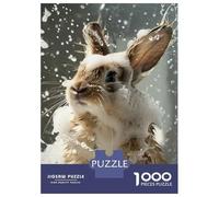 Rompecabezas De 1000 Piezas para Adolescentes Bunny Bath Time Rompecabezas Juguetes DIY Pero Divertidos Y Humorísticos Cumpleaños Y Navidad 70x50cm/1000pcs