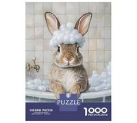 Rompecabezas De 1000 Piezas para Adolescentes Bunny Bath Time Rompecabezas para Adolescentes Juegos Relajantes Montaje De Patrones Regalos para Amigos Y Familiares 52x38cm/1000pcs