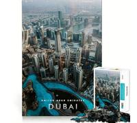 Rompecabezas de 1000 Piezas para Adolescentes Burj Khalifa Dubai Juego de Ajuste Desafío Mental Juguete Diversión y Calma Escena navideña Arte (50x75cm)