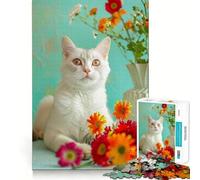 Rompecabezas de 1000 Piezas para Adolescentes Burmilla Cat Sharp Cut Craft Cognitive Fun Play Idle Time Game Christmas Home Art (38x52cm)