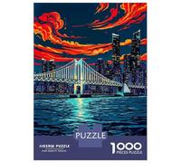 Rompecabezas De 1000 Piezas para Adolescentes Busan, South Korea Cityscape at Night Rompecabezas para Adultos Juego Práctico Ensamblaje De Patrones Regalos para Reducir El Estrés 70x50cm/1000pcs