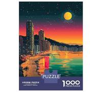 Rompecabezas De 1000 Piezas para Adolescentes Busan South Korea Night Cityscape Rompecabezas para Adultos Juegos Relajantes Montaje De Patrones Regalos para Amigos Y Familiares 70x50cm/1000pcs