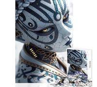 Rompecabezas de 1000 Piezas para Adolescentes Busto Femenino ciberpunk Juguete para decoración de Pared Regalos de cumpleaños Juegos relajantes Entrena tu Cerebro y Tus Manos tamaño 38x52cm