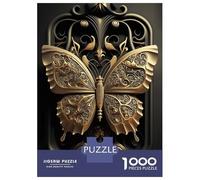 Rompecabezas De 1000 Piezas para Adolescentes Butterfly Golden Art Deco Rompecabezas para Adultos Juegos De Relajación Desafío Difícil Desafío Educativo 70x50cm/1000pcs