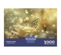 Rompecabezas De 1000 Piezas para Adolescentes Butterfly on A Rose Rompecabezas para Adultos Juegos Relajantes Decoración Desafío Educativo 70x50cm/1000pcs