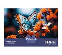 Rompecabezas De 1000 Piezas para Adolescentes Butterfly on Orange Flower Rompecabezas para Adolescentes Juego De Ingenio Mejora La Memoria Diversión En Casa Actividades, 70x50cm/1000pcs