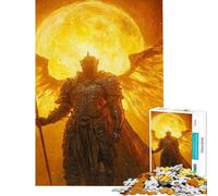 Rompecabezas de 1000 Piezas para Adolescentes Caballero Alado en Fuego Rompecabezas para Adolescentes Juego Familiar Corte de precisión Regalos para Reducir el estrés (Tamaño 50x75cm)