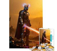 Rompecabezas de 1000 Piezas para Adolescentes Caballero ciberpunk con Espada Brillante Juego Familiar Juguetes adictivos para Cultivar la Paciencia Regalo Divertido Difícil (Tamaño 38x52cm)