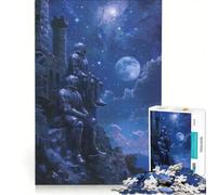Rompecabezas de 1000 Piezas para Adolescentes Caballero con Luna Nocturna, Juguete Educativo, Actividades Familiares, Regalo para Mujeres 50x75cm