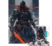 Rompecabezas de 1000 Piezas para Adolescentes Caballero Oscuro Guerrero con Espadas Un desafío para la Inteligencia Juguetes adictivos Juegos relajantes decoración de Pared