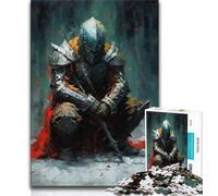 Rompecabezas de 1000 Piezas para Adolescentes, Caballero Rojo Sangre, 1000 Piezas, para Entrenar tu Cerebro y Tus Manos, Regalo para Amigos y Familiares, 75x50cm