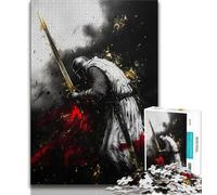 Rompecabezas de 1000 Piezas para Adolescentes, Caballeros Medievales, Juego Divertido, decoración de Pared, cumpleaños y Navidad (tamaño 75x50cm)