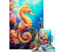 Rompecabezas de 1000 Piezas para Adolescentes Caballito de mar en un Arrecife de Coral Rompecabezas para Adolescentes Que Mejora la Memoria Ayuda a ejercitar el Cerebro Juego Educativo Familiar
