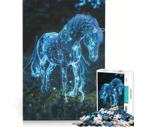 Rompecabezas de 1000 Piezas para Adolescentes Caballo Brillante en la Naturaleza, Juegos Divertidos, Entrena tu Cerebro y Tus Manos, Juego de desafío único 38x26cm