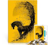 Rompecabezas de 1000 Piezas para Adolescentes Caballo Salvaje Libertad Naturaleza Montaje de Patrones Regalo de Obra de Arte 38x26cm