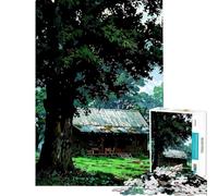 Rompecabezas de 1000 Piezas para Adolescentes Cabaña en el Bosque Estilo Anime desafío Educativo decoración del hogar Juegos educativos Apto para Mayores de 14 años (38x52cm)