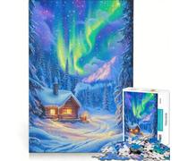 Rompecabezas de 1000 Piezas para Adolescentes Cabaña en un país de Las Maravillas Invernal Juego Educativo Interesante para Reducir el estrés colección de Artistas Bellas Artes 50x75cm