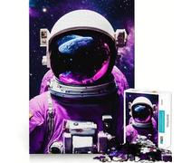 Rompecabezas de 1000 Piezas para Adolescentes Cabezas de astronautas de fantasía,articulaciones Suaves,diversión para Entrenar la Mente,Juego Casual,decoración navideña (38x52cm)