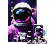 Rompecabezas de 1000 Piezas para Adolescentes Cabezas de astronautas de fantasía Juego práctico y Educativo Juguete de desafío Regalos para Mujeres y Hombres decoración del hogar (tamaño 38x26cm)