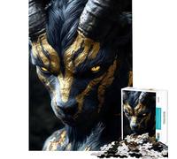 Rompecabezas de 1000 Piezas para Adolescentes Cabra Dorada Animal Rompecabezas para Adultos Juegos Divertidos de análisis y lógica cumpleaños (tamaño 50x75cm)